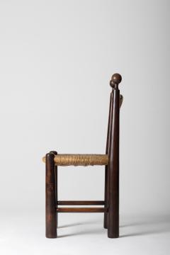 Jean Roy re Pair of Oak and Straw Chairs in the Manner of Jean Roy re - 1494910