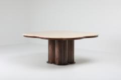 Jean Roy re Postmodern Travertine Shamrock Coffee Table In The Style Of Jean Roy re 1970s - 1104348