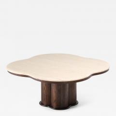 Jean Roy re Postmodern Travertine Shamrock Coffee Table In The Style Of Jean Roy re 1970s - 1104445