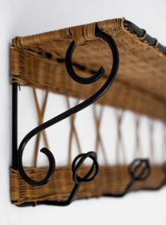 Wicker Coat Rack 