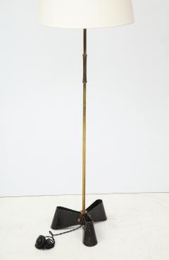 Jean Roy re Unique bronze and wrought iron floor lamp 1950s - 1740057