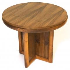 Jean Roy re jean Royere for gouffe rare coffee table with sturdy cylinder accent base - 953919