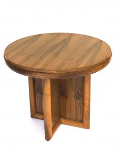 Jean Roy re jean Royere for gouffe rare coffee table with sturdy cylinder accent base - 953921