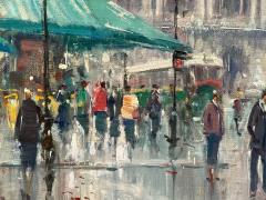 Jean Salabet Impressionism Paris Street Scene Oil on Canvas France 1954 - 4384798