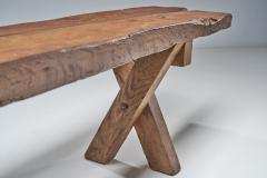 Jean Touret French Oak Bench by Jean and S bastien Touret France 1970s - 2338852