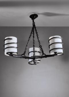 Jean Touret Jean Touret Iron Three Armed Chandelier for Marolles - 2204290