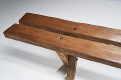 Jean Touret Oak Bench from Loir et Cher by Jean and S bastien Touret France 1970s - 2405699