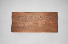Jean Touret Oak Table with Iron Base in the manner of Jean Touret France Mid 20th Century - 4174414