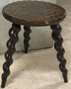 Jean Touret brutalist French country twisted leg and rarest carved top a la gouge - 2108009