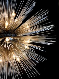 Jean de Merry Pair 20 Light Sputnik Mid century Style Chandeliers by Jean De Merry for Lumiere - 4188379