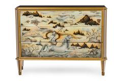 Jean de Merry Pair of Jean De Merry French Poseidon and Diana Hand Painted Commodes - 4161612