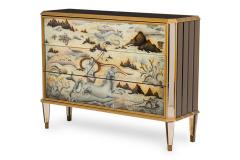 Jean de Merry Pair of Jean De Merry French Poseidon and Diana Hand Painted Commodes - 4161613
