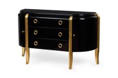 Jean de Merry Pair of Jean de Merry American Mid Century Ebony Lacquer Commode - 4272870