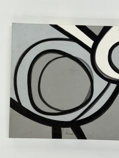 Jeff Kapfer Starling Monochromatic Bird Painting Signed 2007 24 x 24 Inches - 4794955