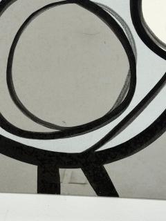 Jeff Kapfer Starling Monochromatic Bird Painting Signed 2007 24 x 24 Inches - 4794956