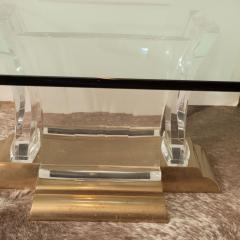 Jeffrey Bigelow Glass Table with Lucite Base - 1097022