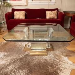 Jeffrey Bigelow Glass Table with Lucite Base - 1097023