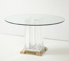 Jeffrey Bigelow Jeffrey Bigelow Modernist Lucite And Bronze Dining Table - 4293324