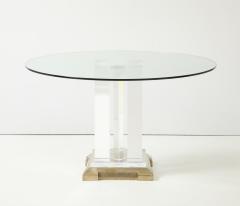 Jeffrey Bigelow Jeffrey Bigelow Modernist Lucite And Bronze Dining Table - 4293327