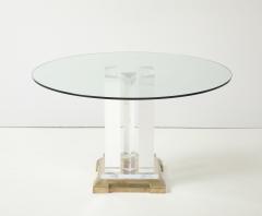 Jeffrey Bigelow Jeffrey Bigelow Modernist Lucite And Bronze Dining Table - 4293328
