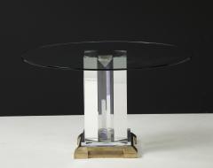 Jeffrey Bigelow Jeffrey Bigelow Modernist Lucite And Bronze Dining Table - 4293331