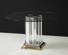 Jeffrey Bigelow Jeffrey Bigelow Modernist Lucite And Bronze Dining Table - 4293333