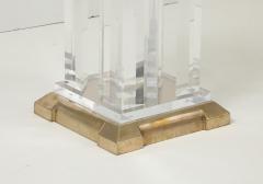 Jeffrey Bigelow Jeffrey Bigelow Modernist Lucite And Bronze Dining Table - 4376180