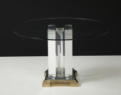 Jeffrey Bigelow Jeffrey Bigelow Modernist Lucite And Bronze Dining Table - 4376188