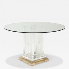 Jeffrey Bigelow Jeffrey Bigelow Modernist Lucite And Bronze Dining Table - 4379367