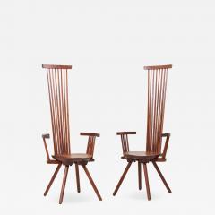 Jeffrey Greene Pair of Jeffrey Greene Studio High Back Armchairs US 1970s - 893480