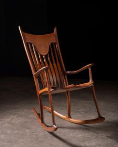 Jeffry Mann Handmade Studio Craft Rocking Chair in California Black Walnut 1985 - 4331389