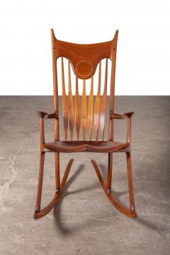 Jeffry Mann Handmade Studio Craft Rocking Chair in California Black Walnut 1985 - 4331390