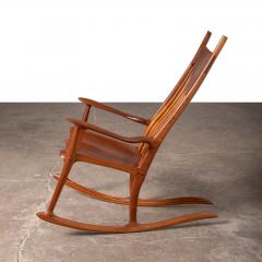 Jeffry Mann Handmade Studio Craft Rocking Chair in California Black Walnut 1985 - 4331392