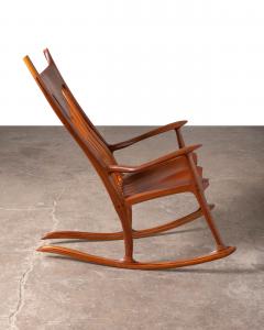 Jeffry Mann Handmade Studio Craft Rocking Chair in California Black Walnut 1985 - 4331397