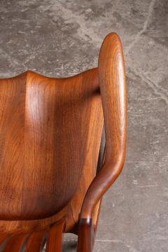 Jeffry Mann Handmade Studio Craft Rocking Chair in California Black Walnut 1985 - 4331400