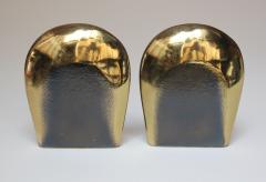 Jenfred Ware Pair of Ben Seibel for Jenfredware Sculptural Two Tone Brass Bookends - 3669686