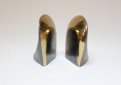 Jenfred Ware Pair of Ben Seibel for Jenfredware Sculptural Two Tone Brass Bookends - 3669696
