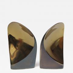 Jenfred Ware Pair of Ben Seibel for Jenfredware Sculptural Two Tone Brass Bookends - 3671775