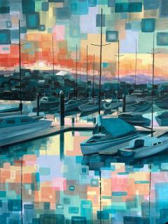 Jennifer Webb Marina at Sunset - 4294052