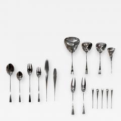 Jens H Quistgaard Jens Quistgaard Exceptional Tjorn Solid Sterling Silver Flatware Servie 1960s - 376555