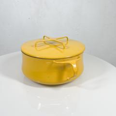 VINTAGE ORANGE ENAMEL CAST IRON SAUCE POT WTH WOD HANDLE FROM DANSK, DESIGN  JENS HARALD QUISGAAARD, MADE IN FRANCE. —