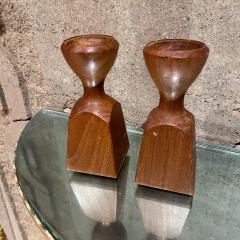 Jens Quistgaard 1960s Dansk Teak Candle Holders by Jens Quistgaard - 3422962