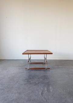 Jens Quistgaard Danish Chrome and Teak Coffee Table by Jens H Quistgaard for Nissen Langaa - 4428666