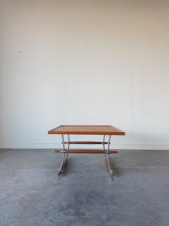 Jens Quistgaard Danish Chrome and Teak Coffee Table by Jens H Quistgaard for Nissen Langaa - 4428667