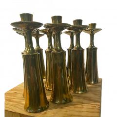 Jens Quistgaard Jens Quistg rd Set of 10 brass candle holders vases signed - 3709612