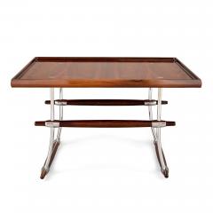 Jens Quistgaard Mid Century Danish Hardwood and Steel Coffee Table by Jens Quistgaard - 4721372