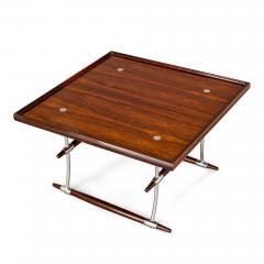 Jens Quistgaard Mid Century Danish Hardwood and Steel Coffee Table by Jens Quistgaard - 4721374