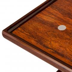 Jens Quistgaard Mid Century Danish Hardwood and Steel Coffee Table by Jens Quistgaard - 4721376