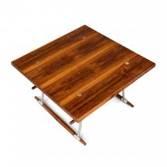 Jens Quistgaard Mid century Danish rosewood and stainless steel table by Quistgaard - 3949683