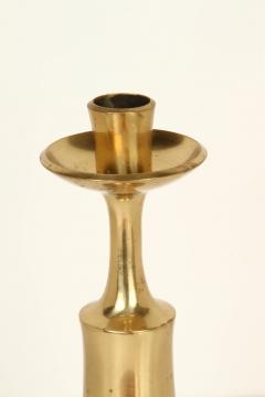 Jens Quistgaard Pair of 1950s Jens Quistgaard Brass Candlesticks for Dansk - 3678502